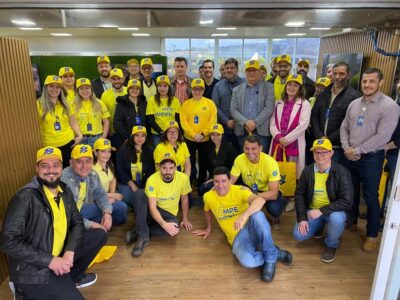 Equipe de trabalho da agência do Banco do Brasil durante o evento realizado no ano passado